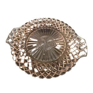 Vintage Anchor Hocking Pink "Waterford" 12 inch Cake Plate